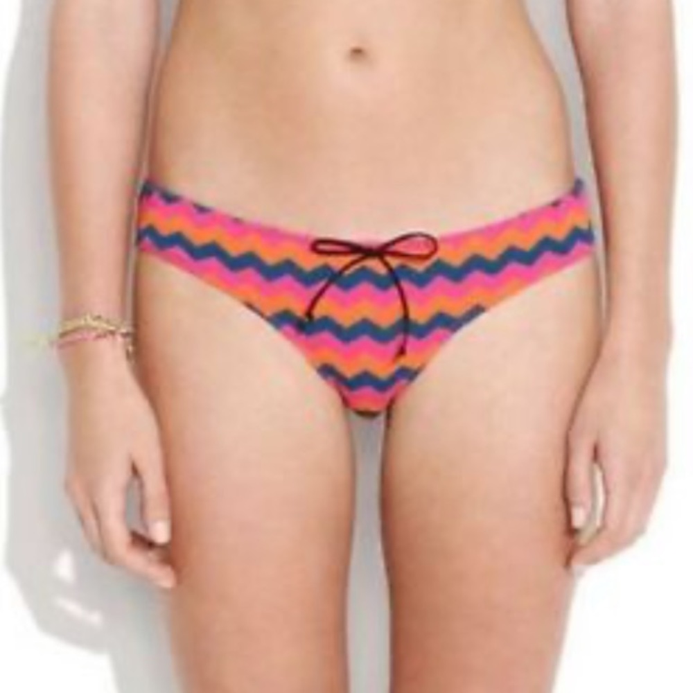 Undrest French Brief Bikini Bottoms Chevron 2 NWT